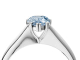 White gold Fancy Blue Pear Cut Solitaire Diamond Ring with Six-Prong Setting and Classic Band_44