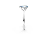 White gold Fancy Blue Pear Cut Solitaire Diamond Ring with Six-Prong Setting and Classic Band_51