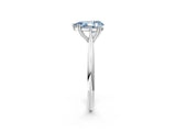 White gold Fancy Blue Pear Cut Solitaire Diamond Ring with Six-Prong Setting and Classic Band_63