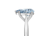 White gold Fancy Blue Pear Cut Solitaire Diamond Ring with Six-Prong Setting and Classic Band_66