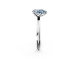 White gold Fancy Blue Pear  Cut Solitaire Engagement Ring with Four-Prong Setting and Classic Band_22