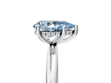 White gold Fancy Blue Pear  Cut Solitaire Engagement Ring with Four-Prong Setting and Classic Band_25