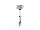 White gold Fancy Blue Pear  Cut Solitaire Engagement Ring with Four-Prong Setting on a Classic Band_21