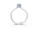 White gold Fancy Blue Pear  Cut Solitaire Engagement Ring with Four-Prong Setting on a Classic Band_22
