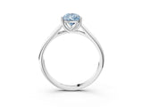 White gold Fancy Blue Pear Cut Solitaire Engagement Ring with Tapered Band and Four-Prong Setting_18