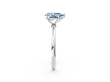 White gold Fancy Blue Pear  Cut Solitaire Engagement Ring with Thin Band and Four-Prong Setting_5