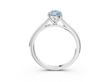 White gold Fancy Blue Pear  Cut Solitaire Ring with Cathedral Band and Four-Prong Setting_106