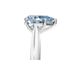 White gold Fancy Blue Pear  Cut Solitaire Ring with Cathedral Band and Four-Prong Setting_108