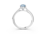 White gold Fancy Blue Pear  Cut Solitaire Ring with Cathedral Band and Four-Prong Setting_89