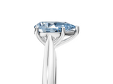 White gold Fancy Blue Pear  Cut Solitaire Ring with Cathedral Band and Four-Prong Setting_91