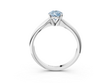 White gold Fancy Blue Pear  Cut Solitaire Ring with Four-Prong Setting on a Classic Band_44
