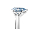 White gold Fancy Blue Pear  Cut Solitaire Ring with Four-Prong Setting on a Classic Band_46