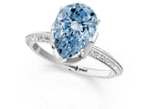 White gold Fancy Blue Pear Cut Solitaire Split Shank Pave Diamond Engagement Ring with Four-Prong Setting_25