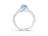 White gold Fancy Blue Pear  Cut Split Shank Pave Diamond Engagement Ring with Four-Prong Setting_80