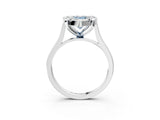 White gold Fancy Blue Pear  Diamond Cluster Halo Solitaire with Four-Prong Setting_104