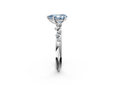 White gold Fancy Blue Pear  Diamond Cluster Prong-Set Solitaire Ring_74