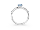 White gold Fancy Blue Pear  Diamond Cluster Prong-Set Solitaire Ring_75