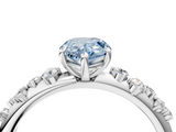 White gold Fancy Blue Pear  Diamond Cluster Prong-Set Solitaire Ring_76