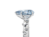 White gold Fancy Blue Pear  Diamond Cluster Prong-Set Solitaire Ring_77