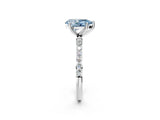 White gold Fancy Blue Pear  Diamond Pavé Band with Six-Prong Setting_47