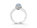 White gold Fancy Blue Pear  Diamond Solitaire Ring with Shared Prong Pavé Band_69