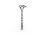 White gold Fancy Blue Pear  Diamond Solitaire with Pave Band and Six-Prong Setting_22