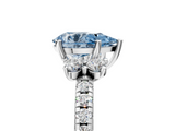 White gold Fancy Blue Pear  Diamond Three-Stone Pave Band with Four-Prong Setting_24