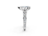 White gold Fancy Blue Pear  Halo Diamond Engagement Ring with Split Shank and Four-Prong Setting_56