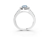 White gold Fancy Blue Pear  Halo Diamond Pavé Solitaire Ring_48