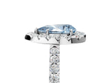 White gold Fancy Blue Pear  Halo Diamond Pavé Solitaire Ring_50