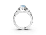 White gold Fancy Blue Pear  Halo Diamond Split Shank Engagement Ring with Prong Setting_28