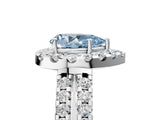 White gold Fancy Blue Pear  Halo Diamond Split Shank Engagement Ring with Prong Setting_31