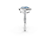 White gold Fancy Blue Pear  Halo Pavé Diamond Engagement Ring with Bezel Setting_51