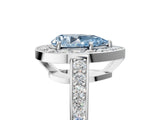 White gold Fancy Blue Pear  Halo Pavé Diamond Engagement Ring with Bezel Setting_54