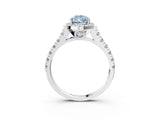 White gold Fancy Blue Pear  Halo Pavé Diamond Engagement Ring with Four-Prong Setting_30