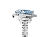 White gold Fancy Blue Pear  Halo Pavé Diamond Engagement Ring with Four-Prong Setting_31