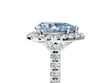 White gold Fancy Blue Pear  Halo Pavé Diamond Engagement Ring with Four-Prong Setting_8