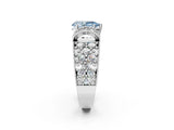 White gold Fancy Blue Pear  Halo Pave Diamond Engagement Ring with Milgrain Detailing_50