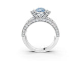 White gold Fancy Blue Pear  Halo Pave Diamond Engagement Ring with Milgrain Detailing_51