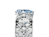 White gold Fancy Blue Pear  Halo Pave Diamond Engagement Ring with Milgrain Detailing_53