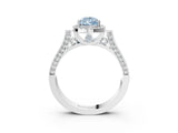 White gold Fancy Blue Pear  Halo Pave Split Shank Prong Setting Ring_29