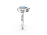 White gold Fancy Blue Pear  Halo Round Diamond Milgrain Pave Engagement Ring_5