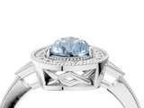White gold Fancy Blue Pear  Halo Round Diamond Milgrain Pave Engagement Ring_7