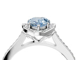 White gold Fancy Blue Pear  Halo Round Diamond Pave Band with Four-Prong Setting_54