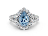 White gold Fancy Blue Pear  Halo Split Shank Diamond Engagement Ring with Prong Setting_20