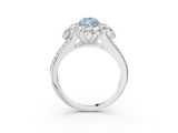 White gold Fancy Blue Pear  Halo Split Shank Diamond Engagement Ring with Prong Setting_23