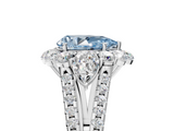 White gold Fancy Blue Pear  Halo Split Shank Diamond Engagement Ring with Prong Setting_25