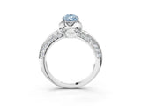 White gold Fancy Blue Pear  Halo Split Shank Pave Diamond Ring with Petal Prong Setting_34