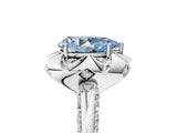 White gold Fancy Blue Pear  Halo Split Shank Pave Diamond Ring with Petal Prong Setting_36