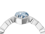 White gold Fancy Blue Pear  Milgrain Marquise Diamond Twist Band Ring_66